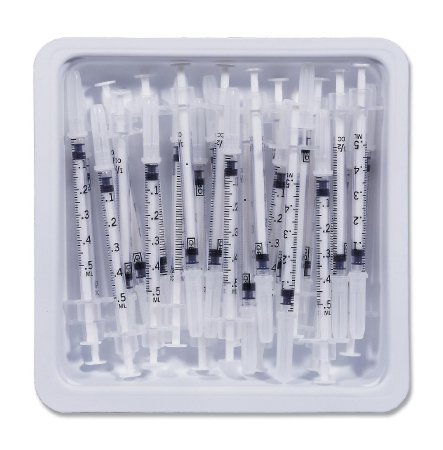 Syringe 1/2cc with Needle Allergy Tray Precision .. .  .  